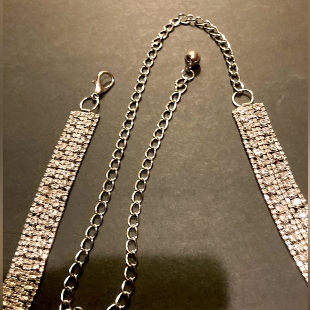 Vintage Rhinestone Belt in Silver - Picture 6 of 9